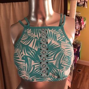 NWT Beach House Carribean Aqua Halter Top